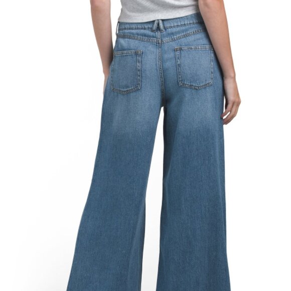 NEW REWASH Low Pro Palazzo Jeans in medium wash for women 825 2j7 - Picture 5 of 5